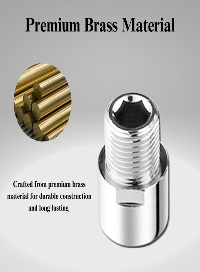 KINIK CP Brass Extension Nipple (Length 1" Inch, Thread Size 1/2" Inch) - Pack of 5, Durable Chrome Plated Brass Extension Nipples for Pipe Fittings and Plumbing Installations. - Image 3